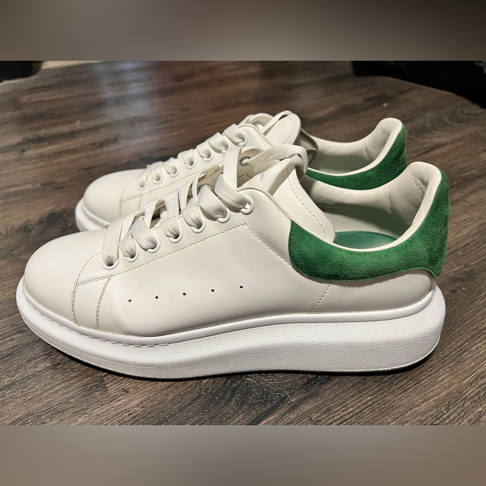 Alexander McQueen Men's Oversized Sneakers in White/Green